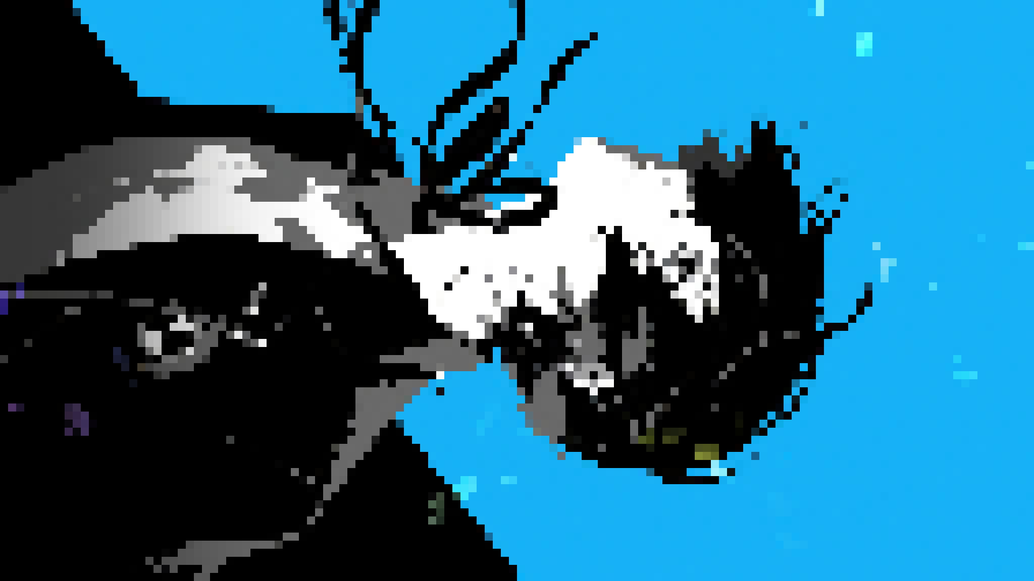 Pixel art landscape scene